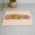 Aquarius Doodle Letters Rug Gallery Image 1
