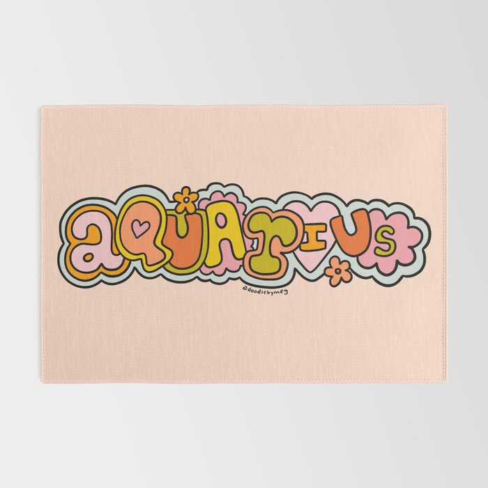 Aquarius Doodle Letters Rug Gallery Image 2
