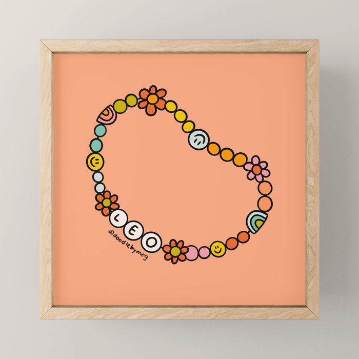 Leo Friendship Bracelet Mini Art Print Gallery Image 1