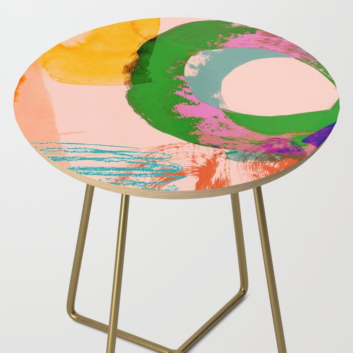 brush strokes abstract 3 Side Table Gallery Image 2