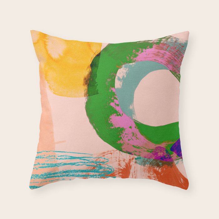 brush strokes abstract 3 Throw Pillow Gallery Image 6