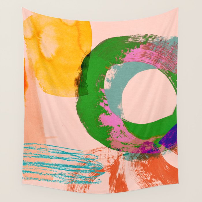 brush strokes abstract 3 Wall Tapestry Gallery Image 4