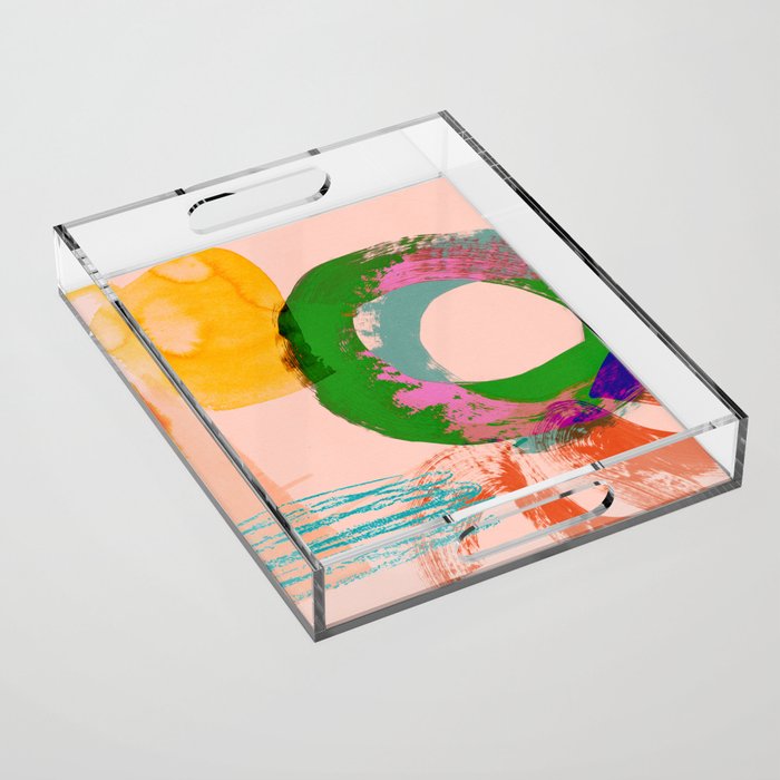brush strokes abstract 3 Acrylic Tray Gallery Image 1