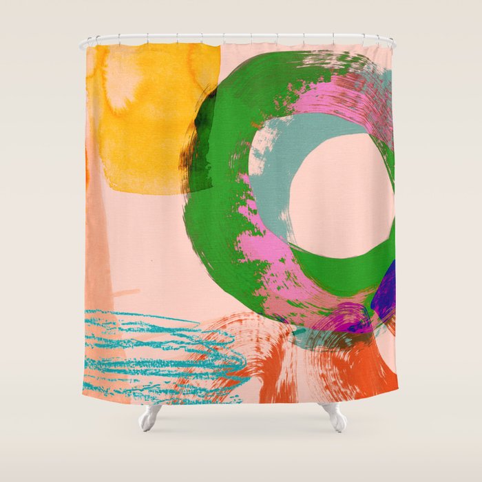 brush strokes abstract 3 Shower Curtain Gallery Image 1