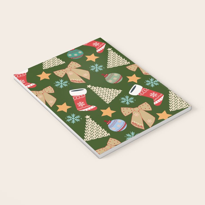 Cute Christmas Dark Green Notebook Gallery Image 3
