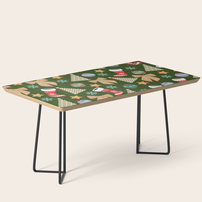 Cute Christmas Dark Green Coffee Table Gallery Image 1