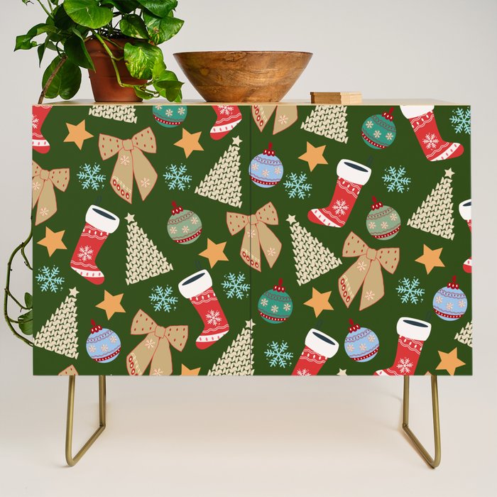 Cute Christmas Dark Green Credenza Gallery Image 1