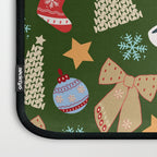 Cute Christmas Dark Green Laptop Sleeve Gallery Image 3