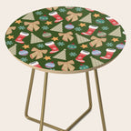 Cute Christmas Dark Green Side Table Gallery Image 2
