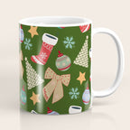 Cute Christmas Dark Green Coffee Mug Gallery Image 1