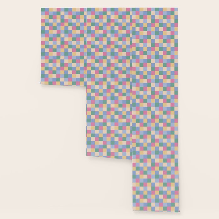 Bold Pastel Checks Pattern - Small XXXII Wallpaper Gallery Image 3