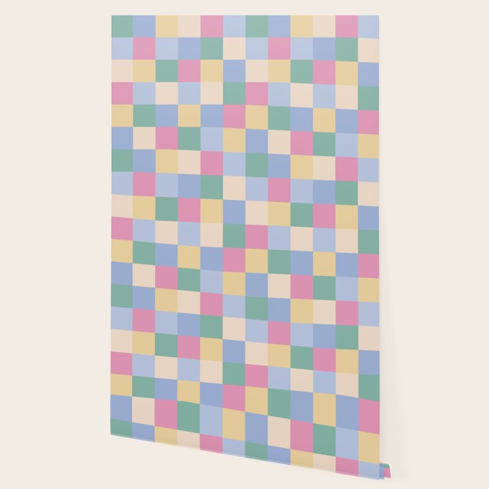 Bold Pastel Checks Pattern - Small XXXII Wallpaper Gallery Image 2