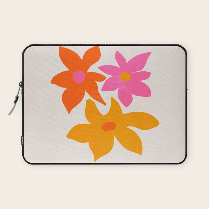 Abstract Summer Flowers Laptop Sleeve Gallery Image 1