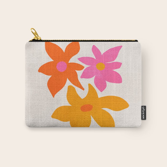 Abstract Summer Flowers Carry All Pouch Gallery Image 1