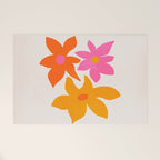 Abstract Summer Flowers Welcome Mat Gallery Image 1