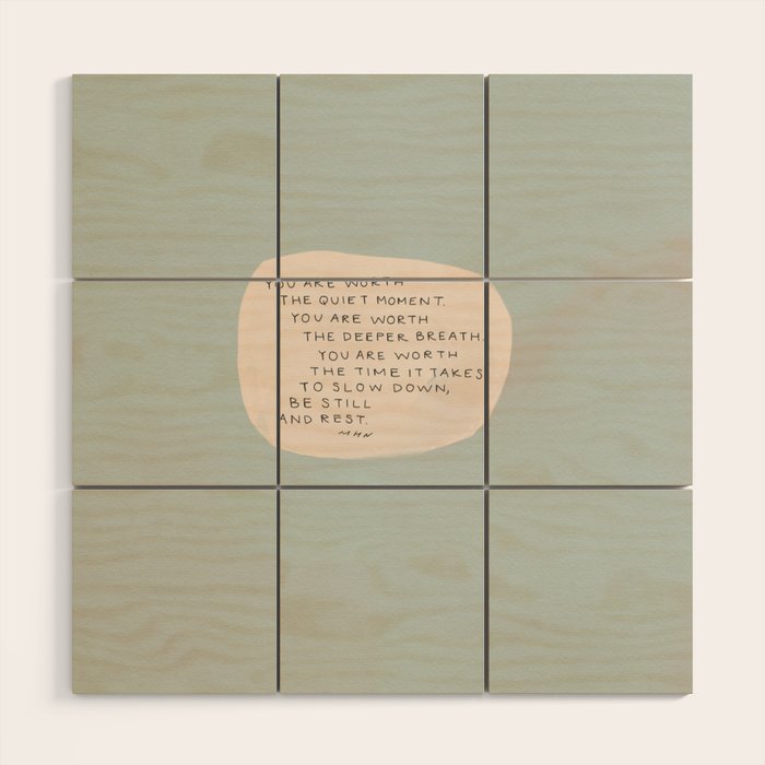 Be Still And Rest. Wood Wall Art Gallery Image 1