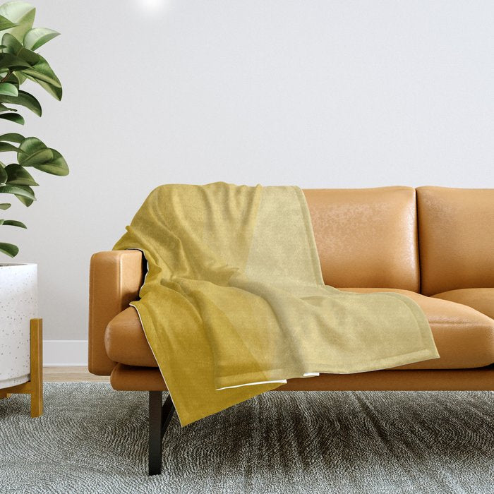 Geometric Triangles VIII Golden Yellow Throw Blanket Gallery Image 1