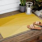 Geometric Triangles VIII Golden Yellow Outdoor Rug Gallery Image 2