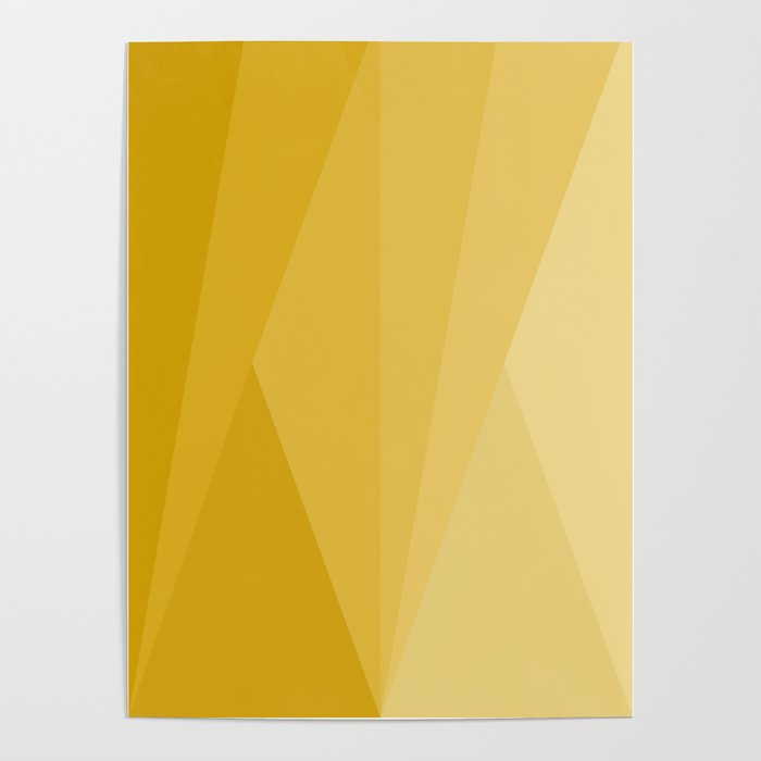Geometric Triangles VIII Golden Yellow Poster Gallery Image 4