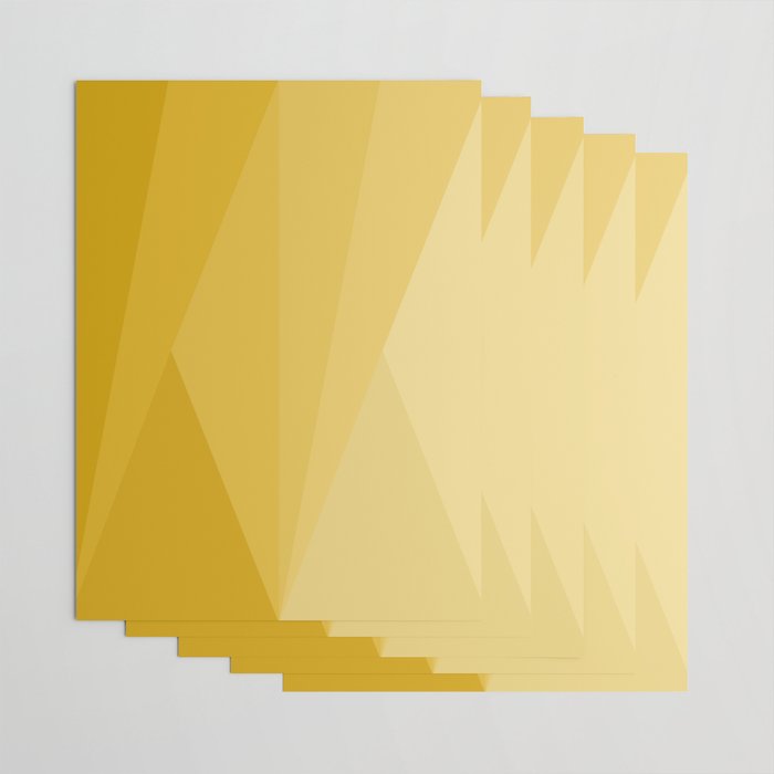Geometric Triangles VIII Golden Yellow Wrapping Paper Gallery Image 3
