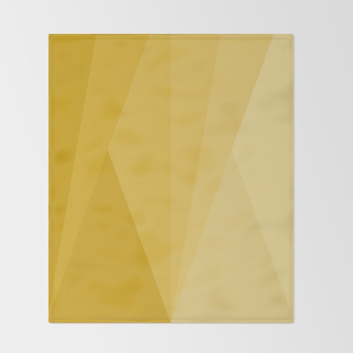 Geometric Triangles VIII Golden Yellow Throw Blanket Gallery Image 2
