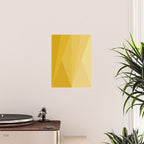 Geometric Triangles VIII Golden Yellow Poster Gallery Image 2