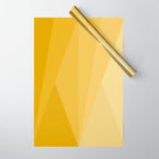 Geometric Triangles VIII Golden Yellow Wrapping Paper Gallery Image 1