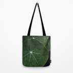 Nasturtium Leaf Botanical Photograph - moody minimal modern photography Tote Bag Gallery Image 2