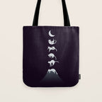Cat Landscape 103: Falling Cat Moon Tote Bag Gallery Image 1