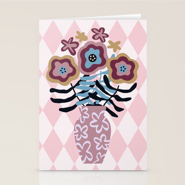 Harlequin Bloom Stationery Card Gallery Image 1