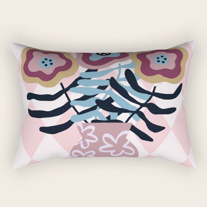 Harlequin Bloom Rectangular Pillow Gallery Image 1