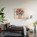 Harlequin Bloom Wood Wall Art Gallery Image 2