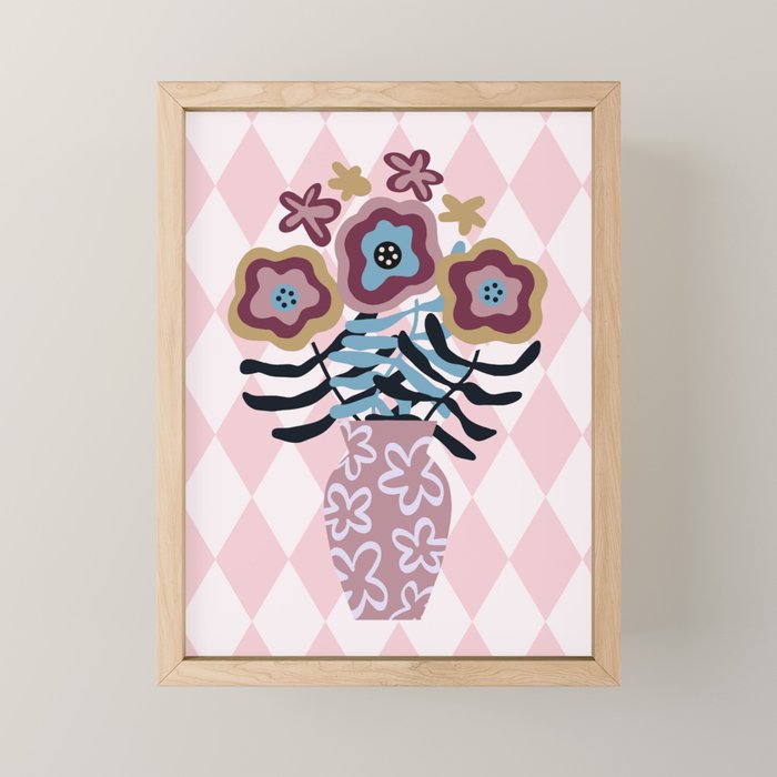 Harlequin Bloom Mini Art Print Gallery Image 1