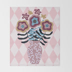 Harlequin Bloom Throw Blanket Gallery Image 2