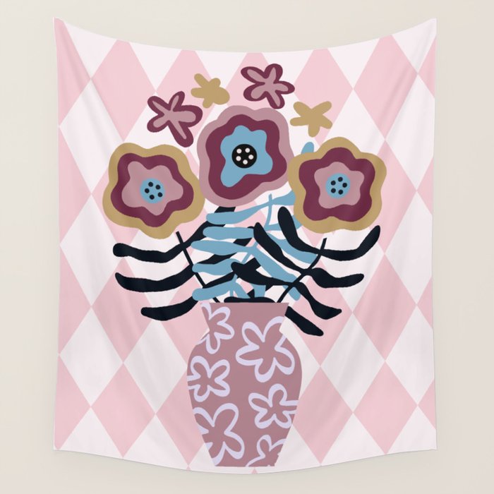 Harlequin Bloom Wall Tapestry Gallery Image 4