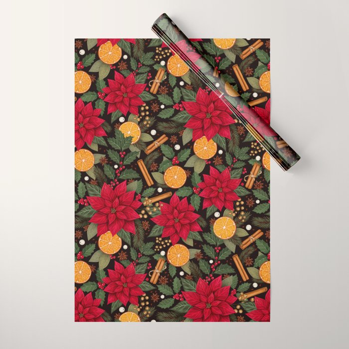 Christmas Stars and Spices Wrapping Paper Gallery Image 1