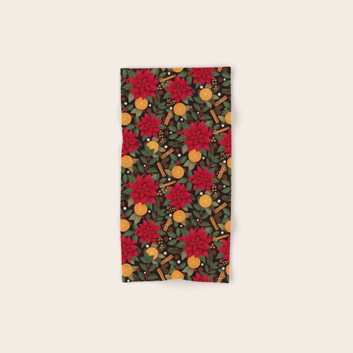 Christmas Stars and Spices Bath Towel Gallery Image 1