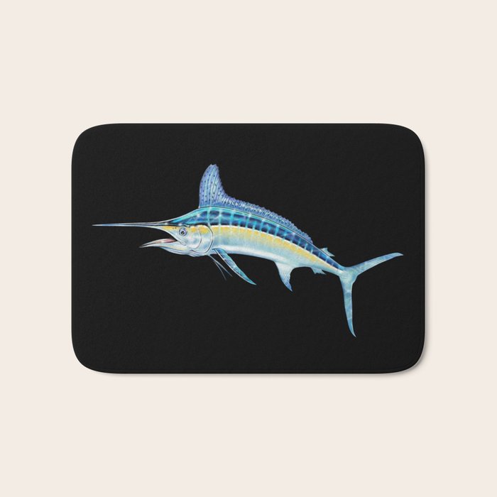 White Marlin Bath Mat Gallery Image 1