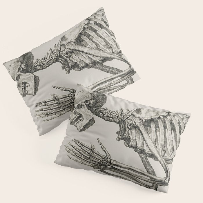 William Cheselden, Osteographia (The Anatomy of Bones), London, 1733 Praying Skeleton Pillow Sham Gallery Image 1