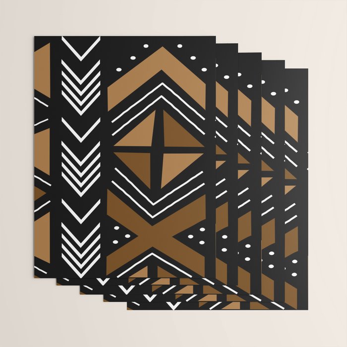 African Mudcloth Bogolan Traditional Fabric Design Wrapping Paper Gallery Image 3