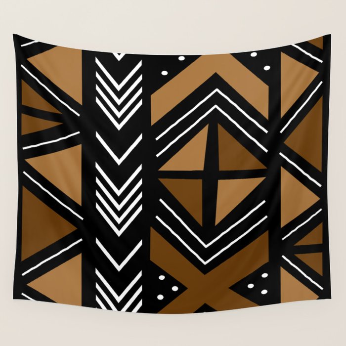 African Mudcloth Bogolan Traditional Fabric Design Wall Tapestry Gallery Image 1