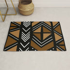 African Mudcloth Bogolan Traditional Fabric Design Rug Gallery Image 1