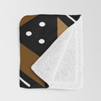 African Mudcloth Bogolan Traditional Fabric Design Throw Blanket Gallery Image 3
