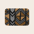 African Mudcloth Bogolan Traditional Fabric Design Bath Mat Gallery Image 1