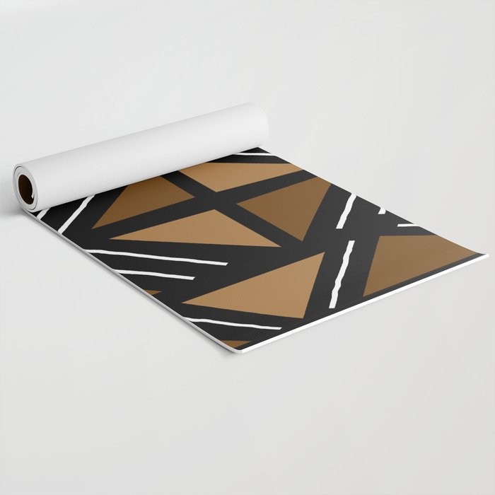 African Mudcloth Bogolan Traditional Fabric Design Yoga Mat Gallery Image 2