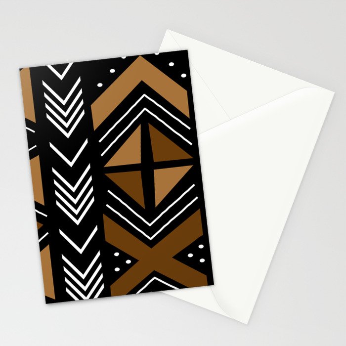 African Mudcloth Bogolan Traditional Fabric Design Stationery Card Gallery Image 2
