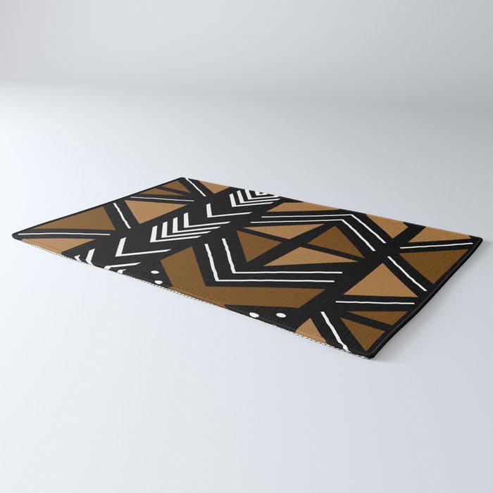 African Mudcloth Bogolan Traditional Fabric Design Rug Gallery Image 3