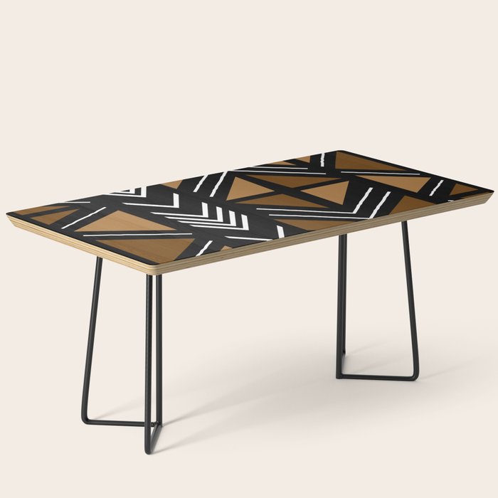 African Mudcloth Bogolan Traditional Fabric Design Coffee Table Gallery Image 1