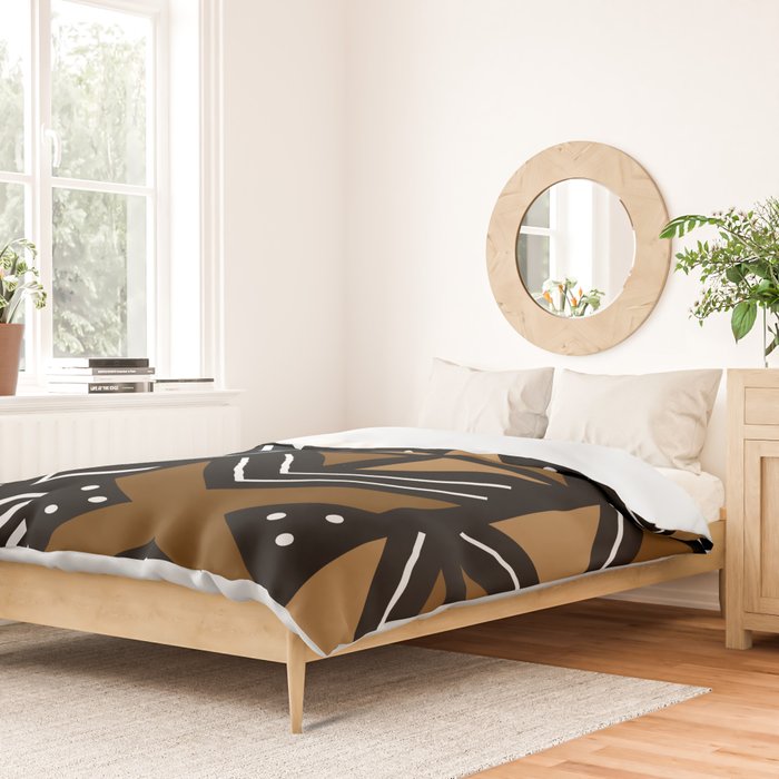 African Mudcloth Bogolan Traditional Fabric Design Duvet Cover Gallery Image 2