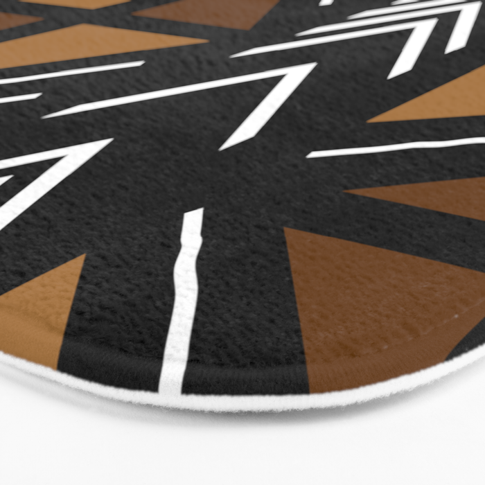 African Mudcloth Bogolan Traditional Fabric Design Bath Mat Gallery Image 3